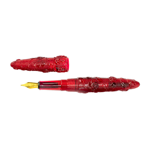 Benu SKULLS and ROSES: RED ROSE FOUNTAIN PEN – Stationer